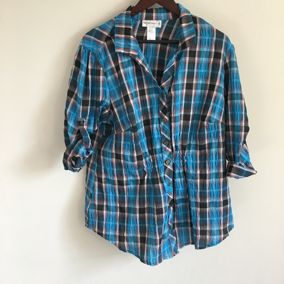 Tops - Blue Plaid Shirt